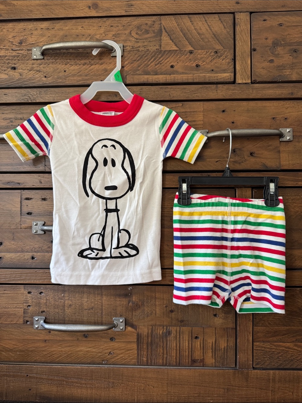 NWOT Hanna Andersson Peanuts Snoopy Short John Pajama Set size 3T
